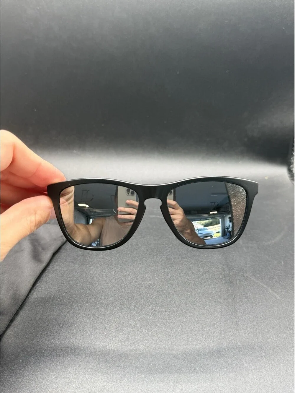 Oakley Frogskin Machinist Matte Black/Chrome Iridium OO9013-78
